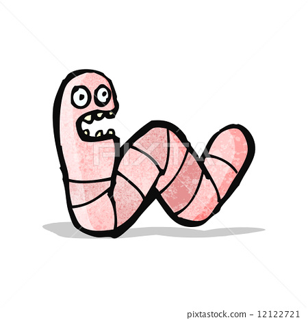 图库插图: crazy worm cartoon