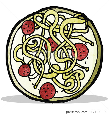 spaghetti and meatballs cartoon