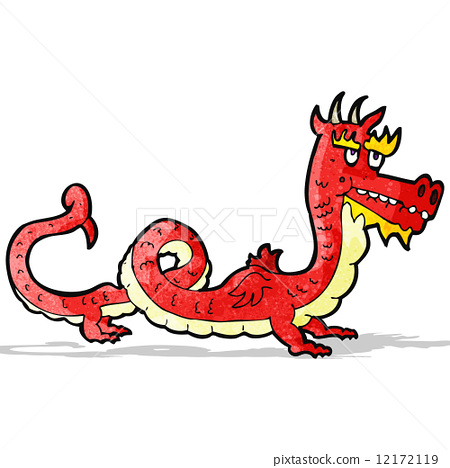 插图素材: cartoon chinese dragon