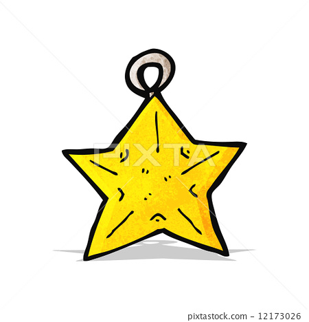 插图素材: cartoon christmas star bauble