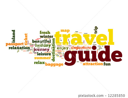 图库插图: travel guide word cloud