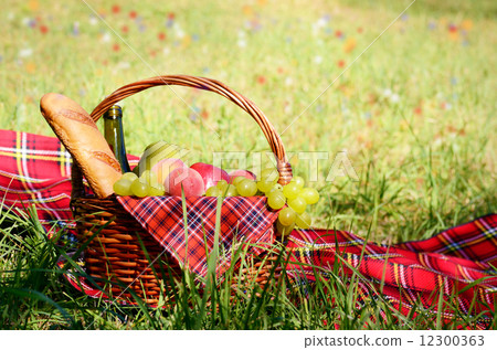 图库照片: picnic basket