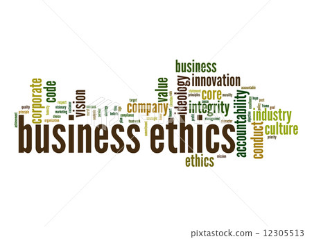 插图素材: business ethics word cloud