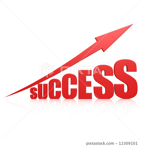 插图素材: success red arrow