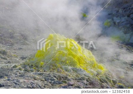 火山烟 硫黄山 堆栈