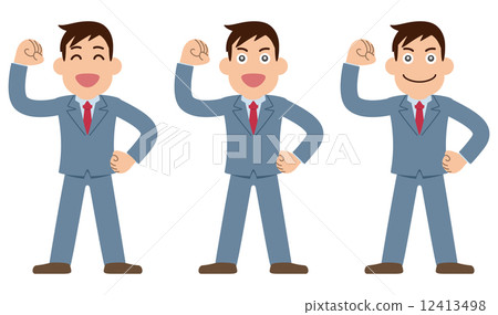 stock illustration: fist pump, business-man, businessman