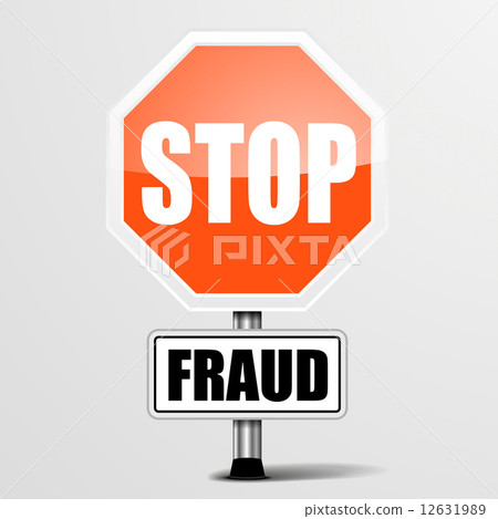 插图素材: roadsign stop fraud
