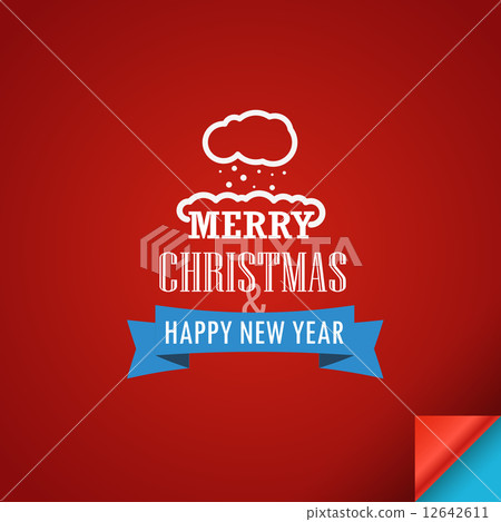 merry christmas and   happy new year greeting card. design templ