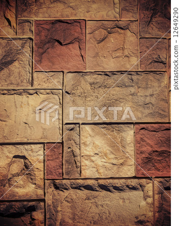 图库照片: stone wall background, regular shape wallpaper.