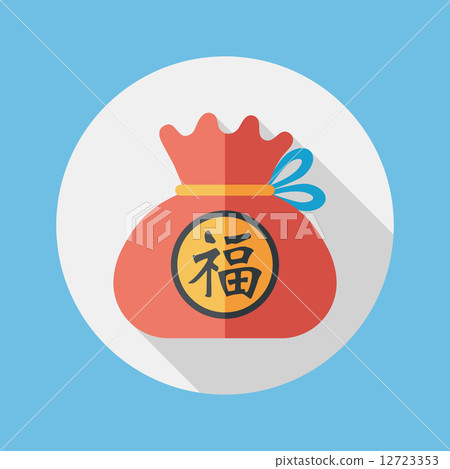 chinese new year flat icon with long shadow,eps10, chinese lucky