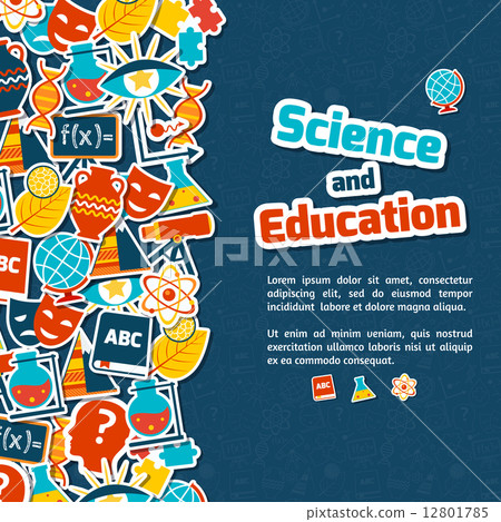 图库插图 education science background