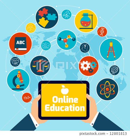 online education concept 12801813