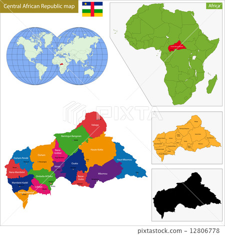 插图素材: central african republic map