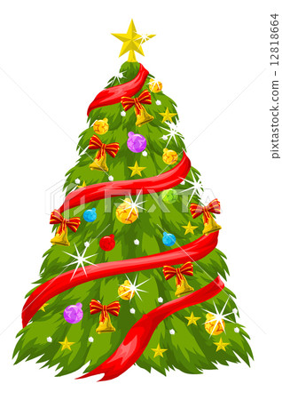 插图素材: christmas tree, illustration