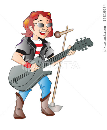 singer guitarist, illustration 12819984