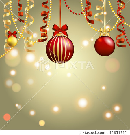 christmas ball with bow and ribbon. 查看全部
