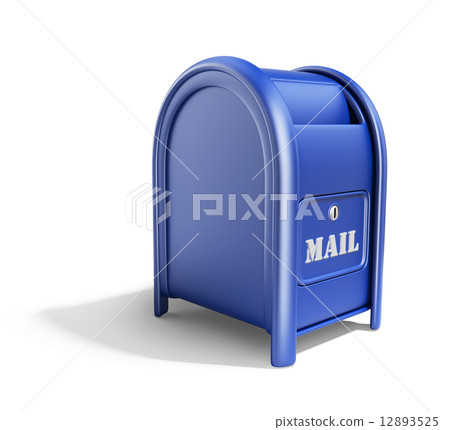 blue mail box. 3d icon isolated on white background 12893525
