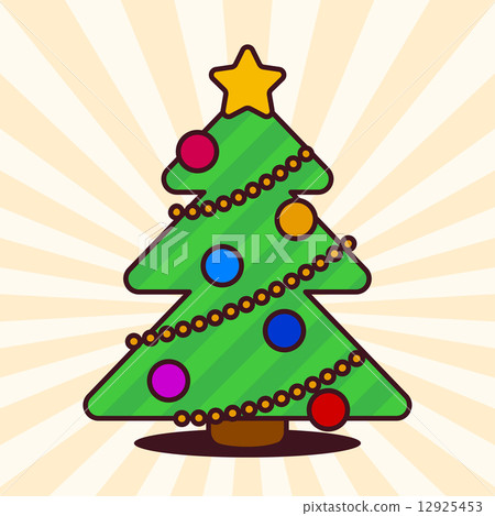 插图素材: kawaii christmas tree