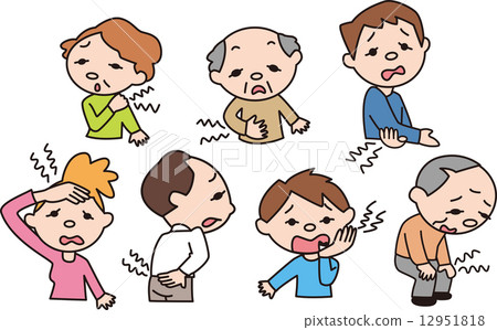 插图素材: 痛苦的插图