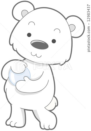 插图素材: cute polar bear
