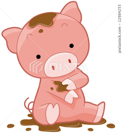 图库插图: cute pig