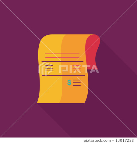 插图 shopping credit card bill flat icon with long shadow,eps10