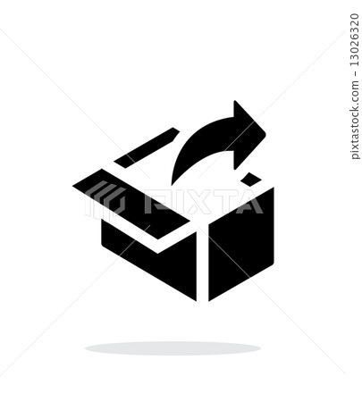 share from box simple icon on white background. 13026320