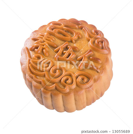 mooncake, the chinese words on the mooncake is not a logo or tra