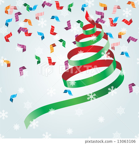 shiny streamers or party serpentine. vector 13063106