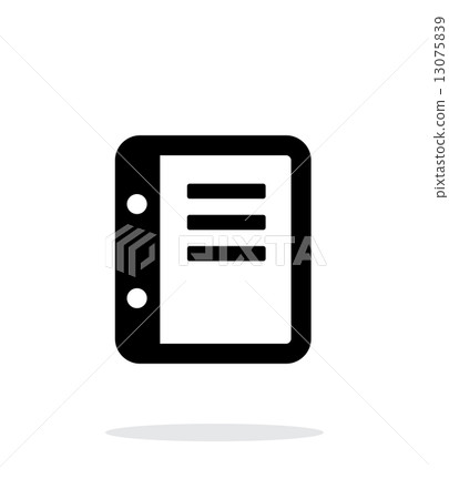 插图素材: notepad icon on white background.