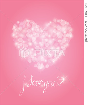 valentine's day or wedding pink background with lights in