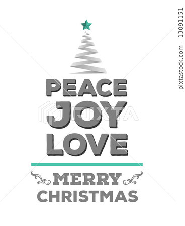 图库插图 peace love and joy vector in green and grey