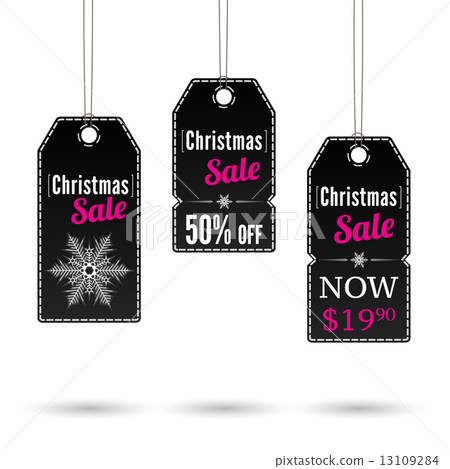 图库插图: christmas sale label