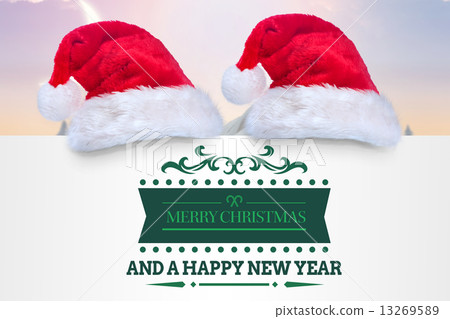 图库插图: composite image of merry christmas message