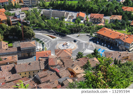 图库照片: view of the village from the fortress of san marino.