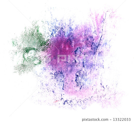 图库照片: art watercolor green, blue ink paint blob watercolour