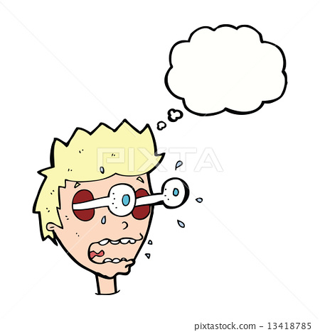 插图素材: cartoon surprised man with eyes popping out with