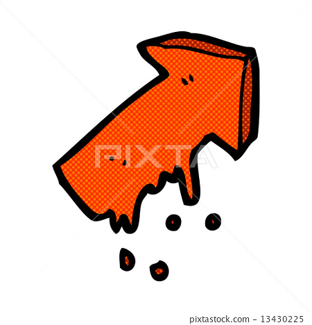 slimy,Cabin 图库插图: comic cartoon slimy pointing arrow symbol