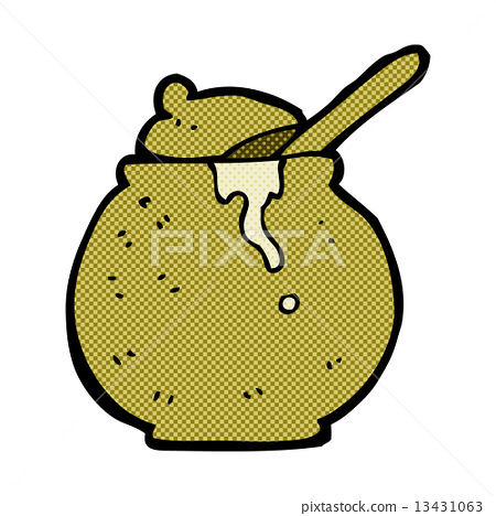 图库插图: comic cartoon honey pot