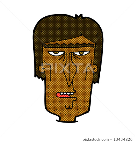 插图素材: comic cartoon angry face