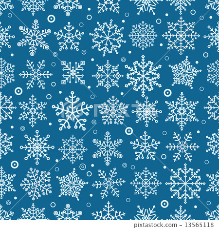 插图素材: snowflake seamless pattern. design template