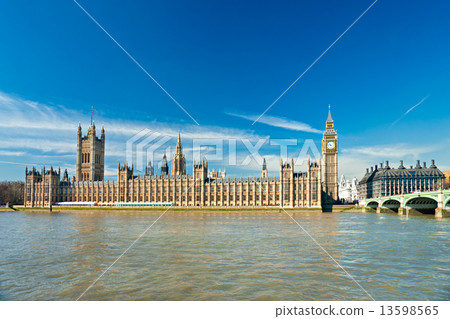 图库照片 the big ben the house of parliament and the