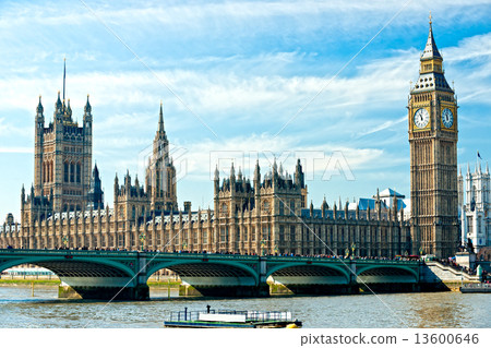 图库照片: the big ben, the house of parliament and the