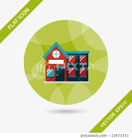 插图素材: building house flat icon with long shadow,eps10 查看