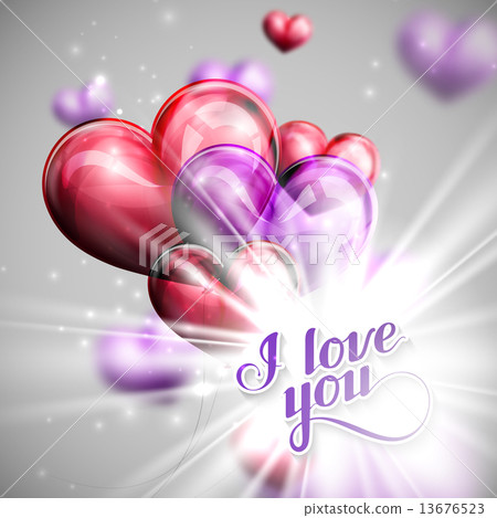 you label on the festive balloon hearts background with shiny