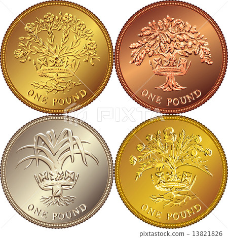 british money gold coin one pound  首页 插图 日用品 现金 硬币