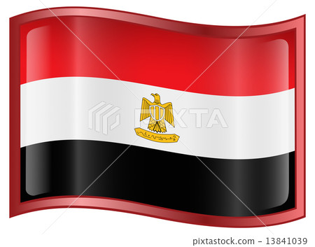 图库插图: egypt flag icon.