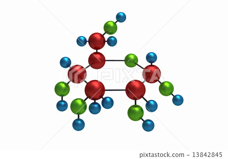 molecule,meteorite 插图素材: molecule of glucose
