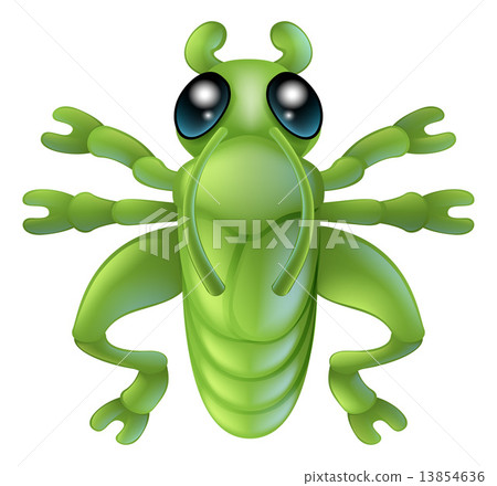 图库插图 cartoon grasshopper insect bug