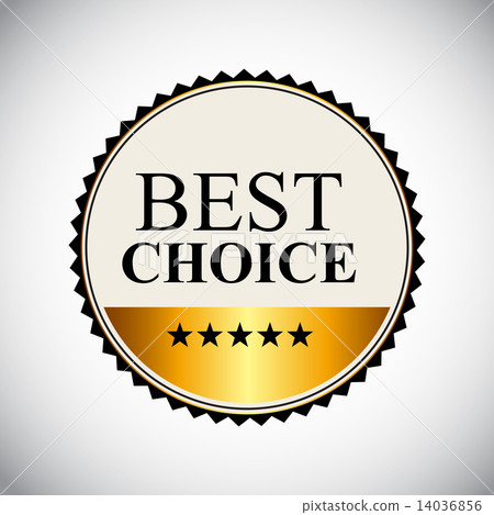 best choice golden label vector illustration-图库插图[14036856]